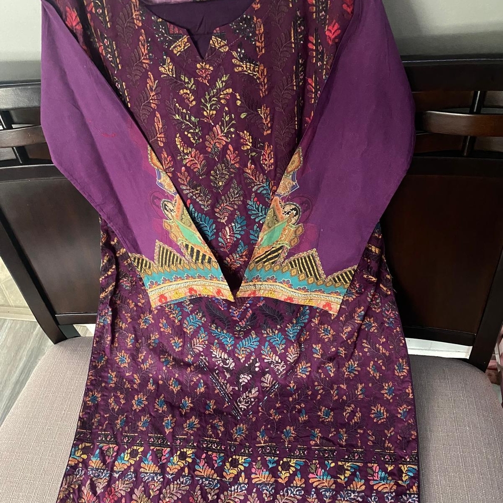 Elegant Purple Floral Dress 2 Peace
